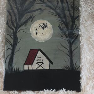 Rustic Moonlit Barn Wall Art